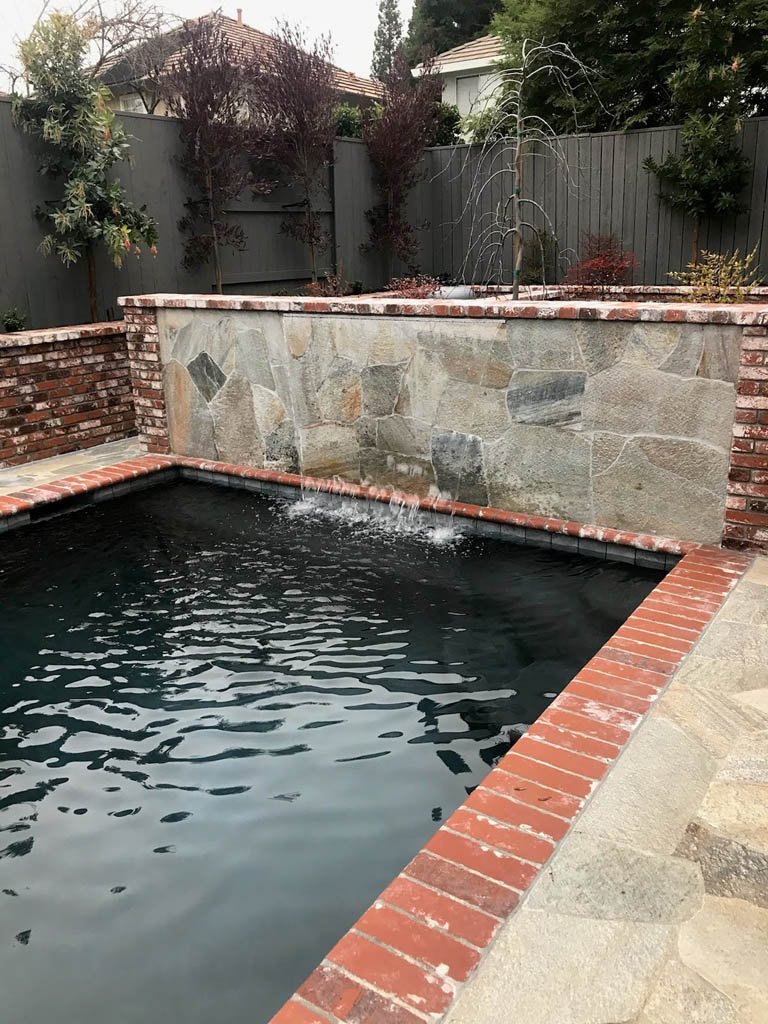 Pool Stone Masonry Work Job in Cali