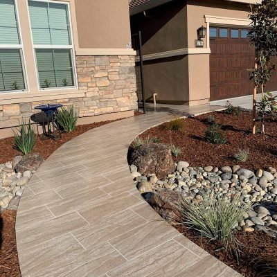 Front yard landscape design by South Canyon Construction