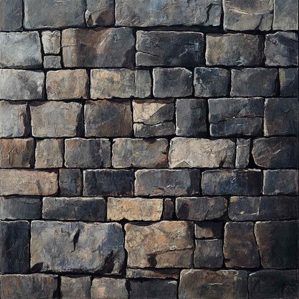 Textured stone wall in muted colors